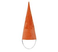 Koalswm Medieval Pointed Cone Hat Renaissance Dwarf Elf Headwear for Halloween LARP (Orange)