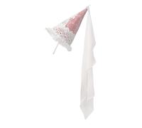 Koalswm Medieval Princess Cone Hat with Veil Renaissance Hennin Headdress Halloween LARP Costume Accessories for Women (Pink)