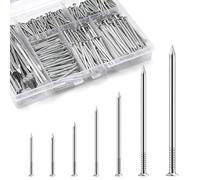 KOAMLY 510 Pcs Stainless Steel Nails Assortment Kit,7 Sizes Mix Rust-Proof Common Nails for Wood, Fence, Furniture, Crafts & DIY Projects - Practical Fastener Kit Saves Your Time