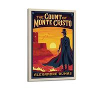 koanga Vintage Literary Posters The Count Of Monte Cristo Poster Decorative Painting Canvas Wall Posters And Art Picture Print Modern Family Bedroom Decor Posters 08x12inch(20x30cm)