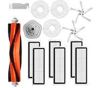Koanhinn 14 Pieces Brush Mop Pads Hepa Filter Suitable for W10 Robot Vacuum Cleaner