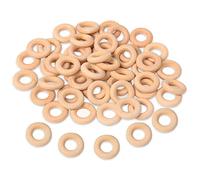 Koanhinn 150 Pieces 25 mm / 1 Craft Ring Unfinished Wooden Rings Circle Pendant Plug for DIY Projects