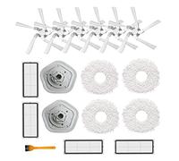 Koanhinn 17 Pieces for W10/W10 Pro Robot Vacuum Cleaner for Cleaning Replacement Accessories Parts HEPA Filter Wiper Cloth Side Brush Wheels Cleaning Brush