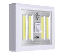 Koanhinn 1pcs COB Wall Lamp Switch LED Battery Powered Garage Cabinet Closet Lamp Emergency Camping Night Lights