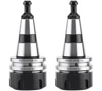 Koanhinn 2 x Compensation Chuck ISO30 ER32 50L Compensation Clamping Pliers Rotary Chuck G2.5 CNC Tool Holder with 30,000 rpm Stainless Steel