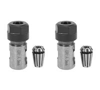 Koanhinn 2 x Er11 5 mm Motor Shaft Collets Chuck Spindle Extension Rod Inner + Er11 Clamping Socket for CNC Milling Machine