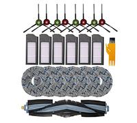 Koanhinn 22 Pieces Replacement Set Main Side Brushes HEPA Filter Mop Cloth for T10 Turbo Vacuum Cleaner Replacement Parts