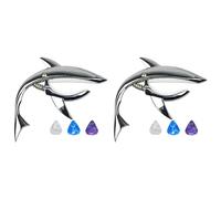 Koanhinn 2X Guitar Capo Zinc Alloy Capo for Acoustic Electric Classical Guitars and Bass Ukulele Capo with Pick,Silver