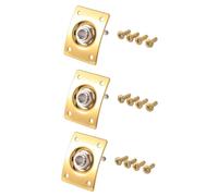 Koanhinn 3 x Square Style Base Plate Guitar Socket 1/4 Output Input Socket for Electric Guitar Parts & Accessories Gold