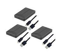 Koanhinn 3 x USB 3.1 Mobile Hard Drive Box 2.5 Hard Drive Box SSD Enclosure Support 15 mm Hard Drive for Computer Notebook