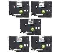 Koanhinn 5 Pieces 24 mm TZC Label Tape for Label Printer PT E500W PT P750W PT H500 PT P900 PT 3600 Thermal Printing Paper A