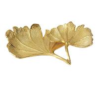 Koanhinn Leaf Gold Ginkgo Biloba Leaf Decorative Bowl Gold Jewellery Bowl Desk Decorative Bowl Organiser Tray for Ring Necklace