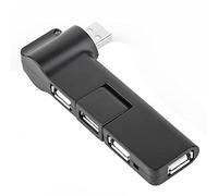 Koanhinn USB 2.0 Splitter Hub Computer Notebook Bend Car Extender with Four Ports