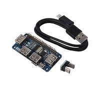 Koanhinn USB Hub Hat with 4 Ports for 3/2 / Zero W Extension Card USB to Uart for Serial Debugging, Compatible with USB 2.0/1.1