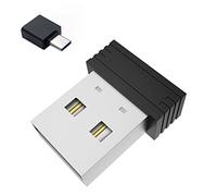 Koanhinn USB Mouse Jiggler Non-Detectable Mouse Mover Automatic Computer Mouse Mover Jiggler with USB-C Adapter, Black