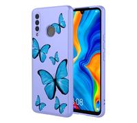 KOARWVC Phone Case for Huawei P30 lite Case, nova 4e MAR-L01A MAR-L21A MAR-LX1A Case Cute Butterfly Pattern Protective Soft TPU Phone Cover for Huawei P30 lite Purple Butterfly