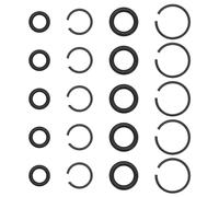 Koatukys 5 Sets 3/8" and 5 Sets 1/2" Impact Retaining Ring Wrench Socket Clip with O-Ring Fits Replacement Pneumatic Type Impact Wrench Square Drive Socket Retainer Ring