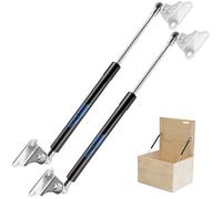 Koaudb 380MM 100N/22.5LB Gas Struts Heavy Duty with L Mounting Bracket 2PCS Gas Shock Struts Spring for Basement Door Lid Shed Window Floor Hatch Tool Box Lid, Suitable Weight 25-28LB(15in 22.5LB)