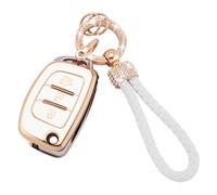 Koaudb Car Key Cover Cases Keychain Compatible with Hyundai i20 i30 i40 ix20 ix30 ix45 ix55 Tucson Santa Fe Elantra Accent 3 Button Flip Folding Key Fob Case TPU (Hynd-3F)