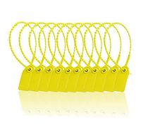 Koawensa 100 Piece Plastic Tamper Seals Numbered Zip Ties Tags Disposable Self Locking Signage for,Shipping,250mm E