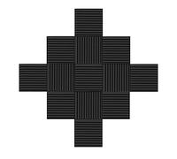 Koawensa 12 Pack, Wall Acoustic Panels, 12Inch X 12Inch X 1Inch Odorless and Quick Recovery Sound Deadening Wall Panels (Black)