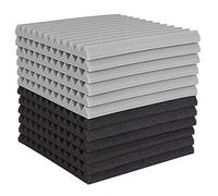Koawensa 12 Pcs Acoustic Foam Board,Studio Wedge Tile,Acoustic Foam Soundproof Pyramid Studio Treatment Wall Panel 2.5X30X30cm