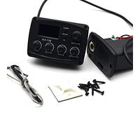 Koawensa -17B Acoustic Guitar EQ Preamp with Digital Procedding Tuner 3 Band EQ Equalizer with Tuner Guitar Pickup