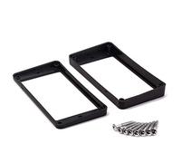 Koawensa 2PCS Black Curved Humbucker Pickups Frame Mounting Rings for Electric Guitar