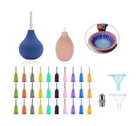 Koawensa Ceramic Precision Tip Applicator Bottle Metal Ceramic Precision Tip Applicator Bottle for Pottery Glaze Sliding Tail Pottery Glaze Squeeze Bottle for Clay Supplies