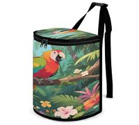 KOAYUBFC 8.7L Spill-Proof Car Trash Can - Easy to Clean Hanging Polar Bear Printed Trash Can - Zippered Lid Waterproof - Keeps Cars SUVs Trucks Minivans Odor-Free