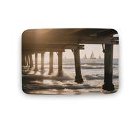 KOAYUBFC Bathroom Rugs Luxurious Soft And Fluffy Absorbent Afternoon at The Beach Pattern Rugs Bathroom Mats for Bathroom Floors Bathtubs And Showers