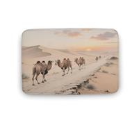 KOAYUBFC Bathroom Rugs Luxurious Soft And Fluffy Absorbent Camel Bells on The Ancient Road Pattern Rugs Bathroom Mats for Bathroom Floors Bathtubs And Showers