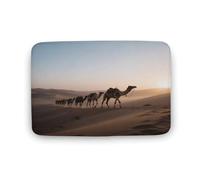 KOAYUBFC Bathroom Rugs Luxurious Soft And Fluffy Absorbent Camel Caravan in The Desert at Dawn Pattern Rugs Bathroom Mats for Bathroom Floors Bathtubs And Showers