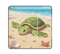 KOAYUBFC Beach Mat A Turtle Basking in The Sun Printed Portable Extra Large Picnic Mat Suitable for Travel Hiking Music Festivals Lawns Beaches Outdoor Picnics