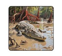 KOAYUBFC Beach Mat Crocodile Basking in The Sun Printed Portable Extra Large Picnic Mat Suitable for Travel Hiking Music Festivals Lawns Beaches Outdoor Picnics
