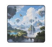 KOAYUBFC Beach Mat Island in The Sky Printed Portable Extra Large Picnic Mat Suitable for Travel Hiking Music Festivals Lawns Beaches Outdoor Picnics