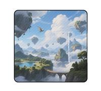 KOAYUBFC Beach Mat Island in The Sky Printed Portable Extra Large Picnic Mat Suitable for Travel Hiking Music Festivals Lawns Beaches Outdoor Picnics