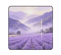 KOAYUBFC Beach Mat Lavender Valley Printed Portable Extra Large Picnic Mat Suitable for Travel Hiking Music Festivals Lawns Beaches Outdoor Picnics