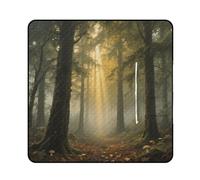 KOAYUBFC Beach Mat Mysterious Primeval Forest Printed Portable Extra Large Picnic Mat Suitable for Travel Hiking Music Festivals Lawns Beaches Outdoor Picnics
