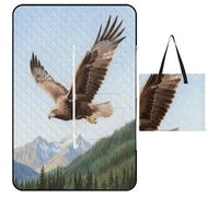 KOAYUBFC Beach Mat The Eagle Spreads Its Wings Printed Portable Extra Large Picnic Mat Suitable for Travel Hiking Music Festivals Lawns Beaches Outdoor Picnics