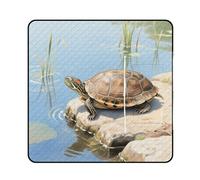 KOAYUBFC Beach Mat The Sun-bathing Turtle Printed Portable Extra Large Picnic Mat Suitable for Travel Hiking Music Festivals Lawns Beaches Outdoor Picnics