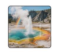 KOAYUBFC Beach Mat Yellowstone National Park Geysers Printed Portable Extra Large Picnic Mat Suitable for Travel Hiking Music Festivals Lawns Beaches Outdoor Picnics