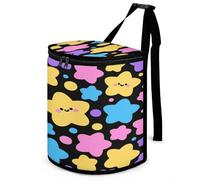 KOAYUBFC Car Bins for Back of Cars Cartoon Stars Bin for Cars Car Bins for Front of Car Hanging Collapsible Garbage Bags Suitable for Various Vehicle Interiors