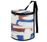 KOAYUBFC Car Bins for Back of Cars Color Block Mosaic Bin for Cars Car Bins for Front of Car Hanging Collapsible Garbage Bags Suitable for Various Vehicle Interiors