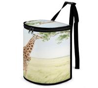 KOAYUBFC Car Bins for Back of Cars Giraffe Stretching Its Neck to Eat Leaves Bin for Cars Car Bins for Front of Car Hanging Collapsible Garbage Bags Suitable for Various Vehicle Interiors