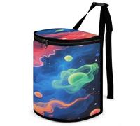 KOAYUBFC Car Bins for Back of Cars Neon Fluid Geometry Bin for Cars Car Bins for Front of Car Hanging Collapsible Garbage Bags Suitable for Various Vehicle Interiors