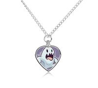 KOAYUBFC Cartoon Ghost Pet Ashes Necklace with Filling Kits 70CM Cable Chain Memorial Cremation Urn Necklace Jewelry Souvenir Keepsake for Human Ashes Dogs Cats Sympathy Gift for Women Men