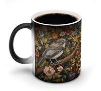 KOAYUBFC Coffee Mug 11 Oz Bird Perched on Branch Color Changing Mugs, Heat Changing Coffee Mugs with Handle, Heat Sensitive Magic Mug for Women Men Funny Ceramic Cup for Tea Latte Milk Cocoa