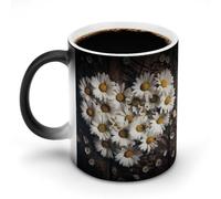 KOAYUBFC Coffee Mug 11 Oz Heart Shaped Shape Color Changing Mugs, Heat Changing Coffee Mugs with Handle, Heat Sensitive Magic Mug for Women Men Funny Ceramic Cup for Tea Latte Milk Cocoa