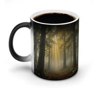 KOAYUBFC Coffee Mug 11 Oz Mysterious Primeval Forest Color Changing Mugs, Heat Changing Coffee Mugs with Handle, Heat Sensitive Magic Mug for Women Men Funny Ceramic Cup for Tea Latte Milk Cocoa